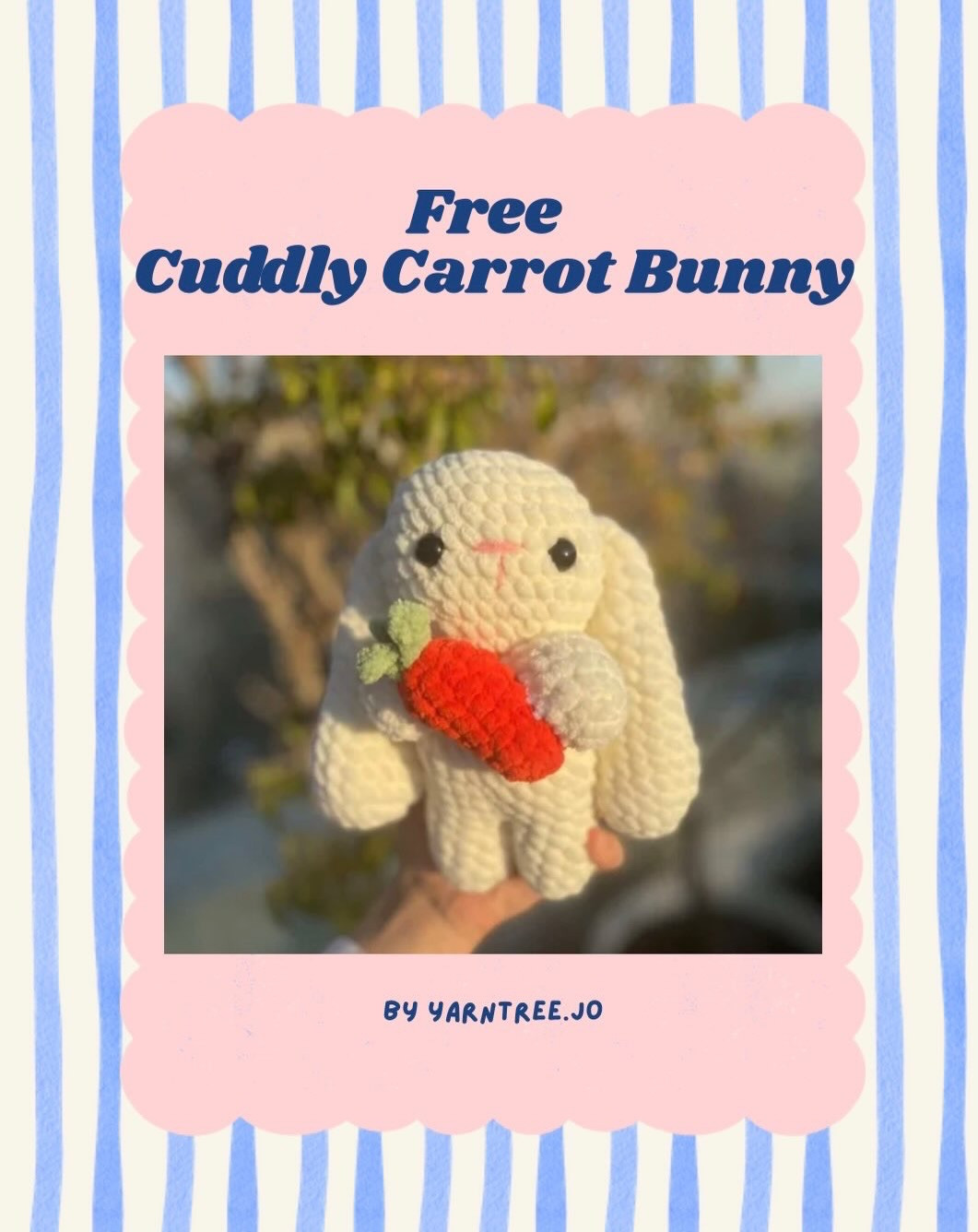Free Cuddly Carrot Bunny Crochet Pattern by YarnTree.JO
