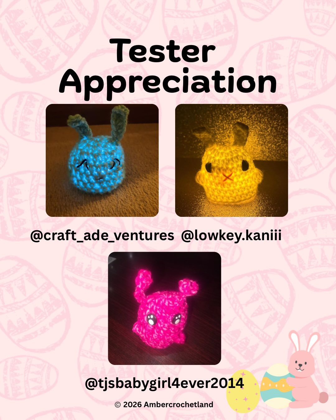 Free Easter Bunny LED Tea Light Cover Crochet Pattern (48 Hours Only)