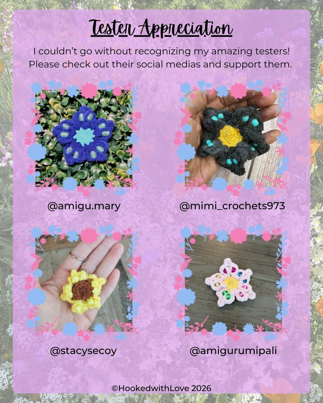 Free Fidget Flower Crochet Pattern with Pony Beads