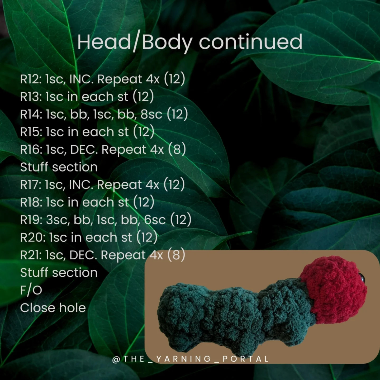 Free Low Sew Caterpillar Crochet Pattern