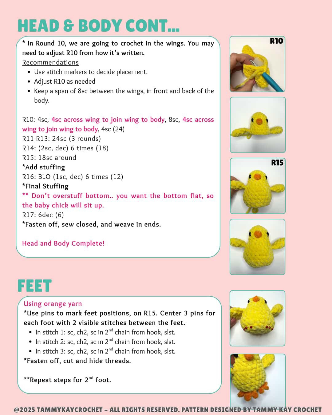 Free No Sew Baby Chick Amigurumi Crochet Pattern with Step-by-Step Instructions
