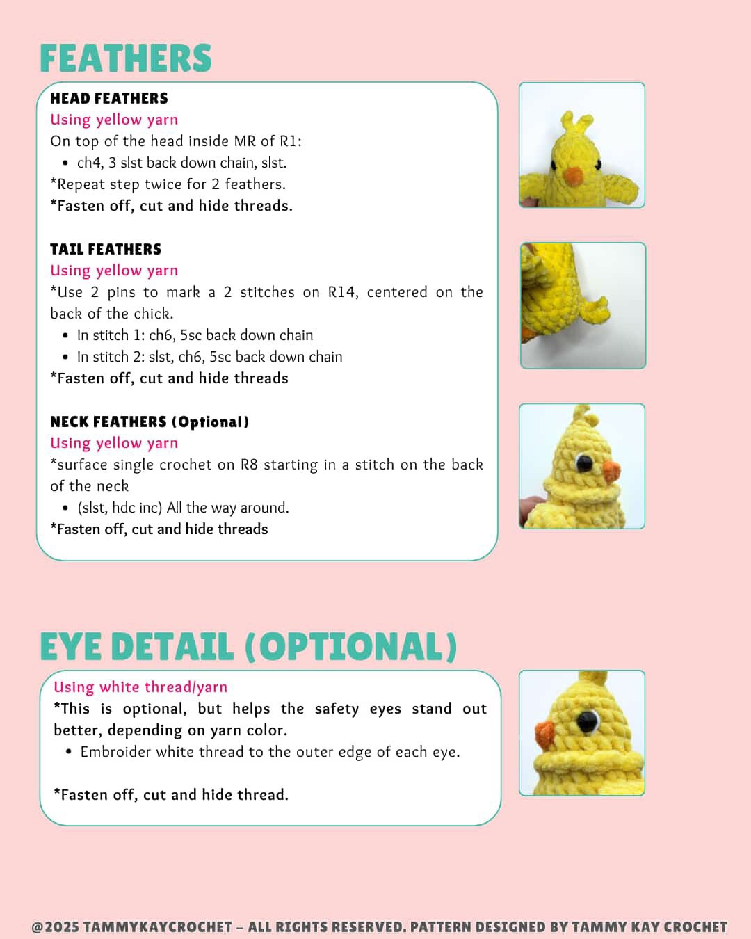 Free No Sew Baby Chick Amigurumi Crochet Pattern with Step-by-Step Instructions