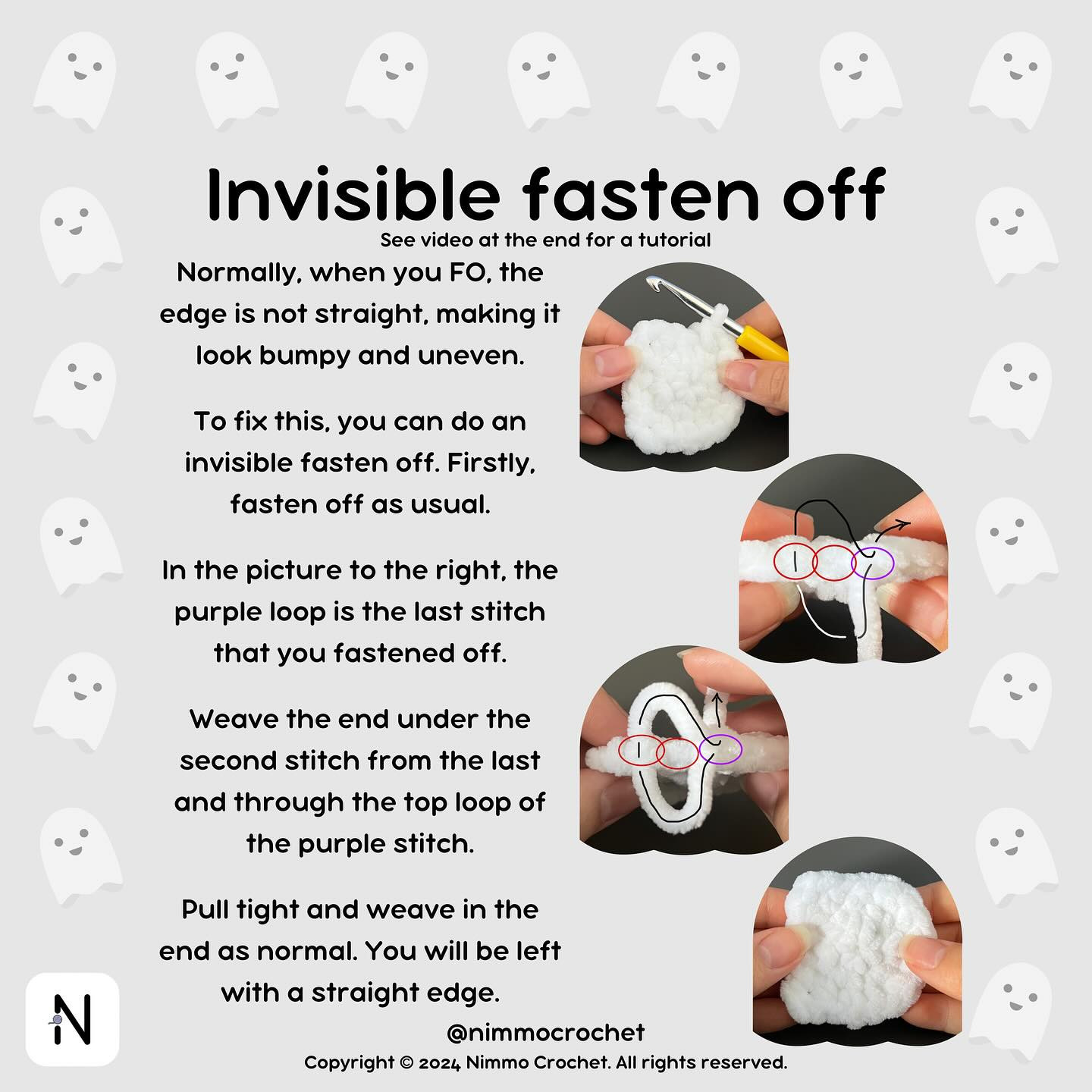 Free No-Sew Perry the Ghost Pumpkin Crochet Pattern