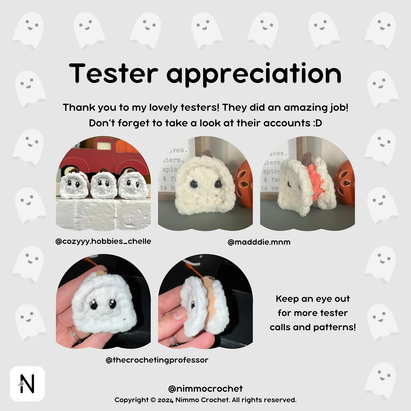 Free No-Sew Perry the Ghost Pumpkin Crochet Pattern