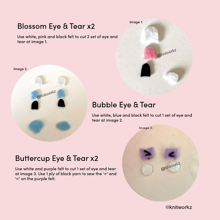 Free Pattern and YouTube Tutorials for Crybaby x Power Puff Girls Bunny Amigurumi Doll