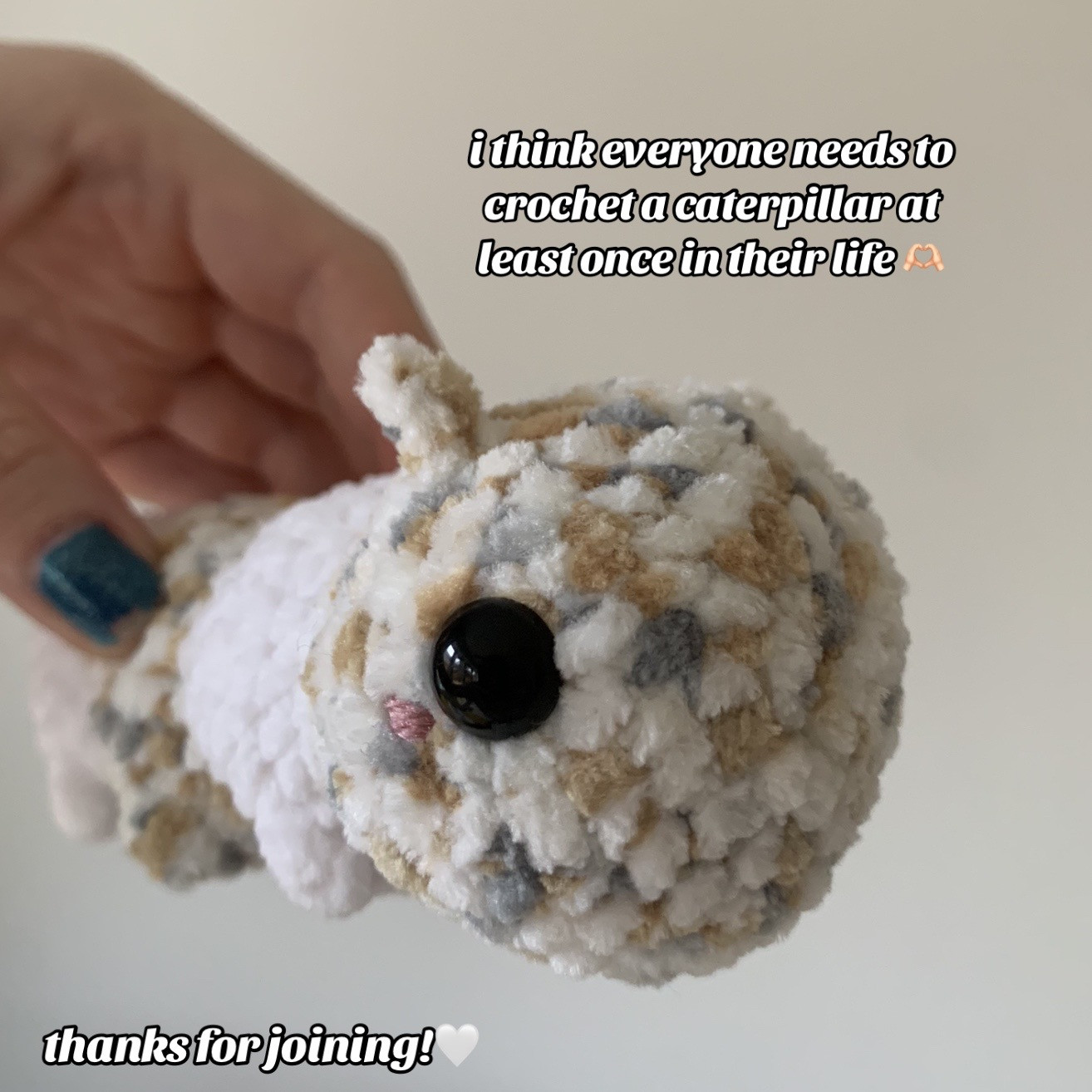 Free Pattern: Beginner Friendly Bobble Stitch Caterpillar Amigurumi