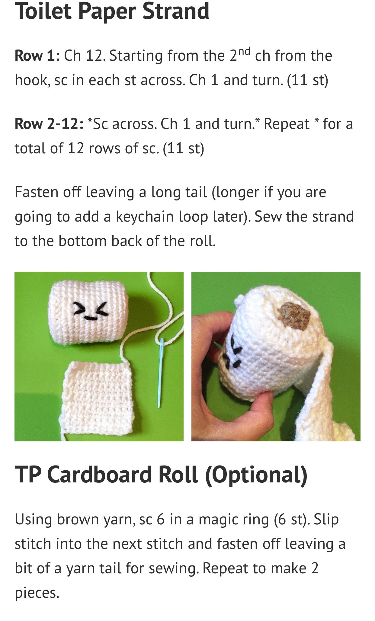 Free Pattern: Crochet Toilet Paper Roll