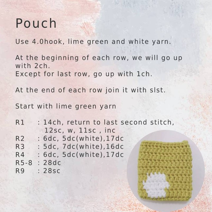 Free Pattern: Cute Lime Green Penguin Drawstring Pouch Crochet Tutorial with Materials and Abbreviations