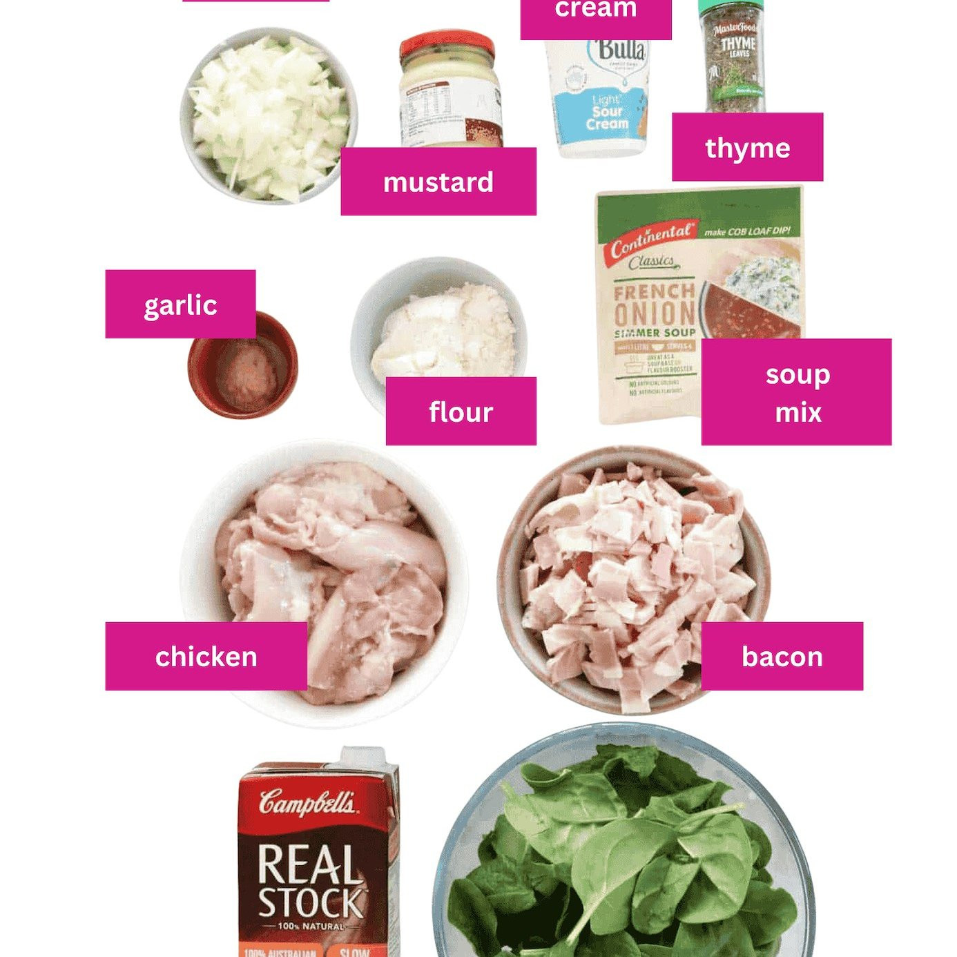 French Onion Chicken Bake: Creamy, Golden Chicken with Bacon and French Onion Flavor