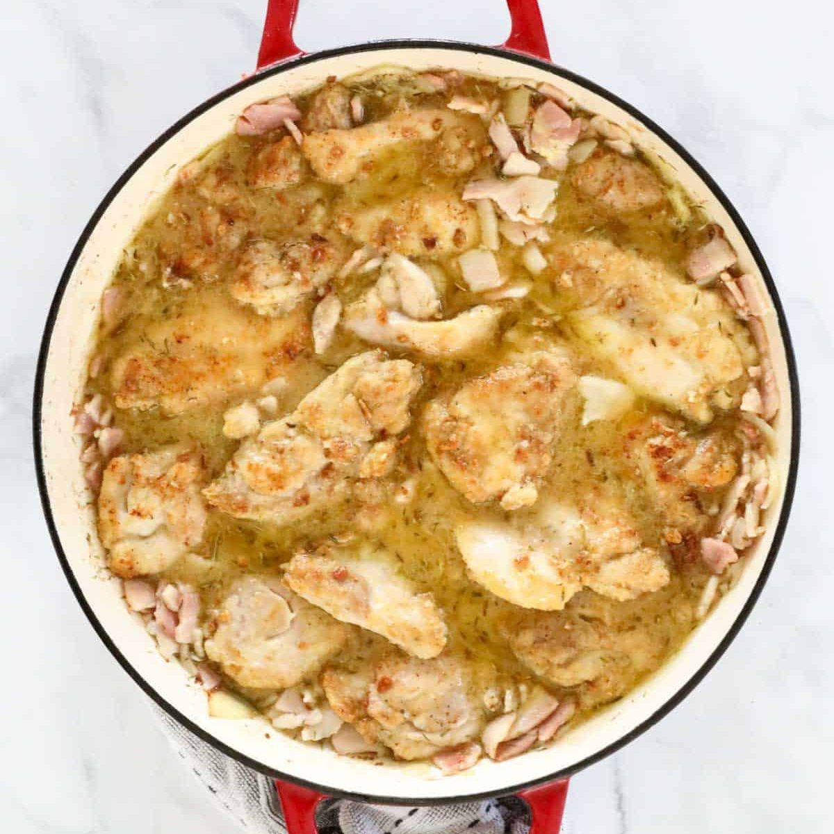 French Onion Chicken Bake: Creamy, Golden Chicken with Bacon and French Onion Flavor