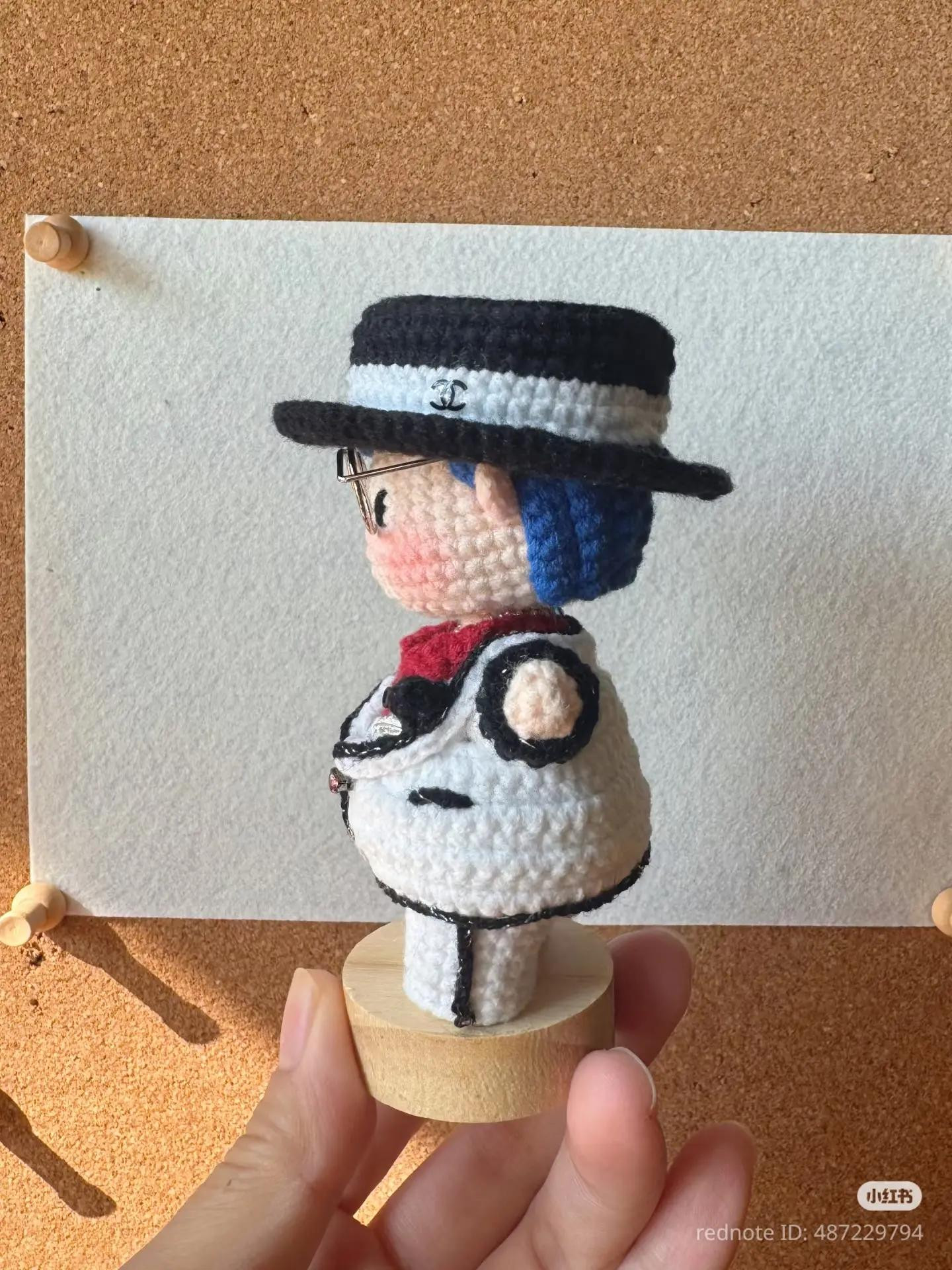 G-Dragon Amigurumi Crochet Pattern: White Suit, Red Shirt, Hat