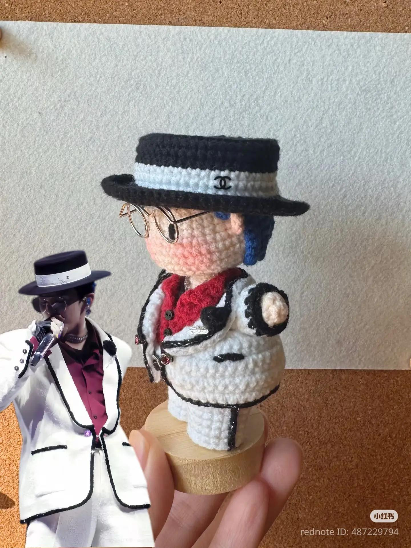 G-Dragon Amigurumi Crochet Pattern: White Suit, Red Shirt, Hat