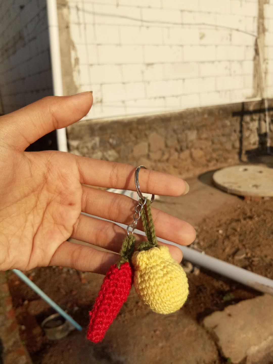 Ganci Lemon Rajut - Móc Len Chìa Khóa Trái Cây