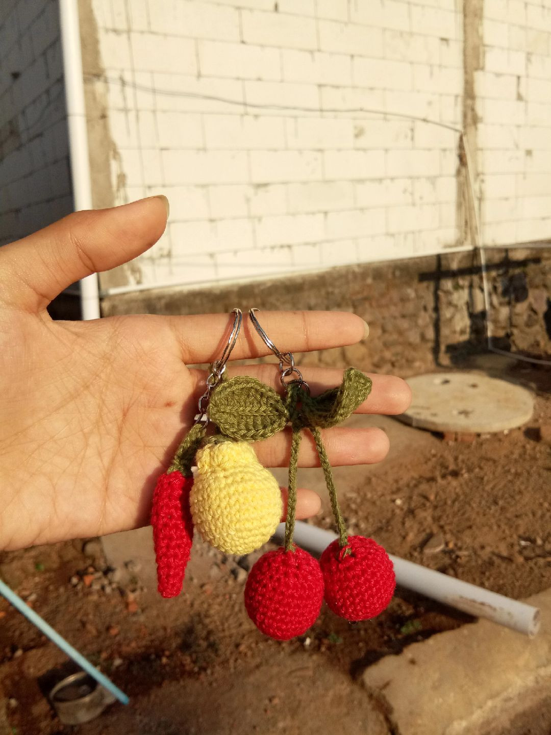 Ganci Lemon Rajut - Móc Len Chìa Khóa Trái Cây