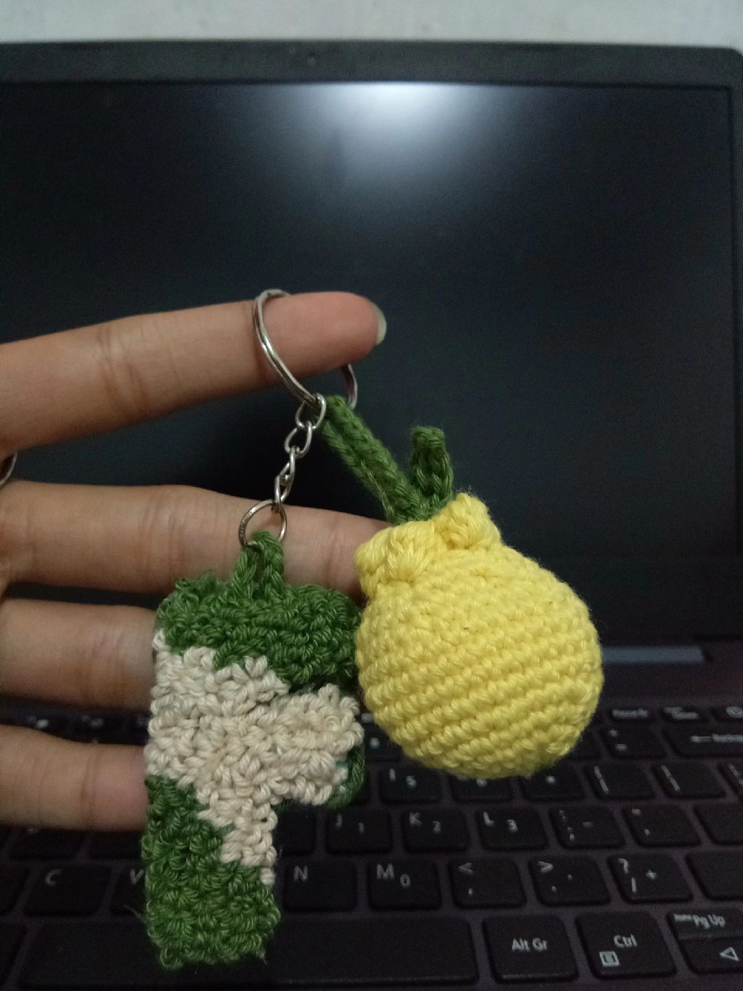 Ganci Lemon Rajut - Móc Len Chìa Khóa Trái Cây