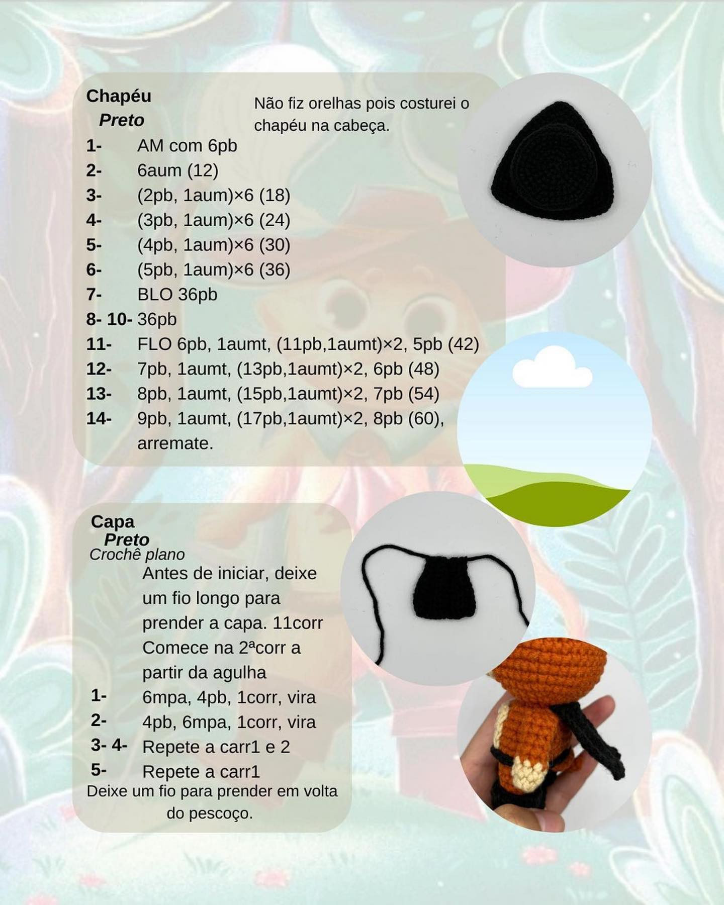 Gato de botas padrão gratuito amigurumi