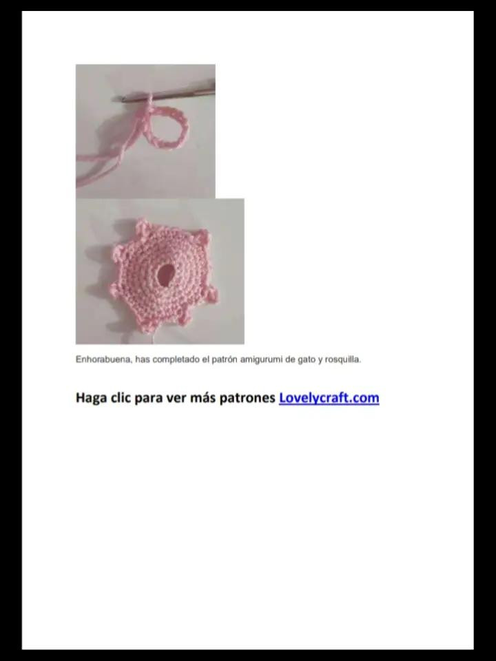 Gato y Rosquilla PDF Amigurumi Patrón Gratis