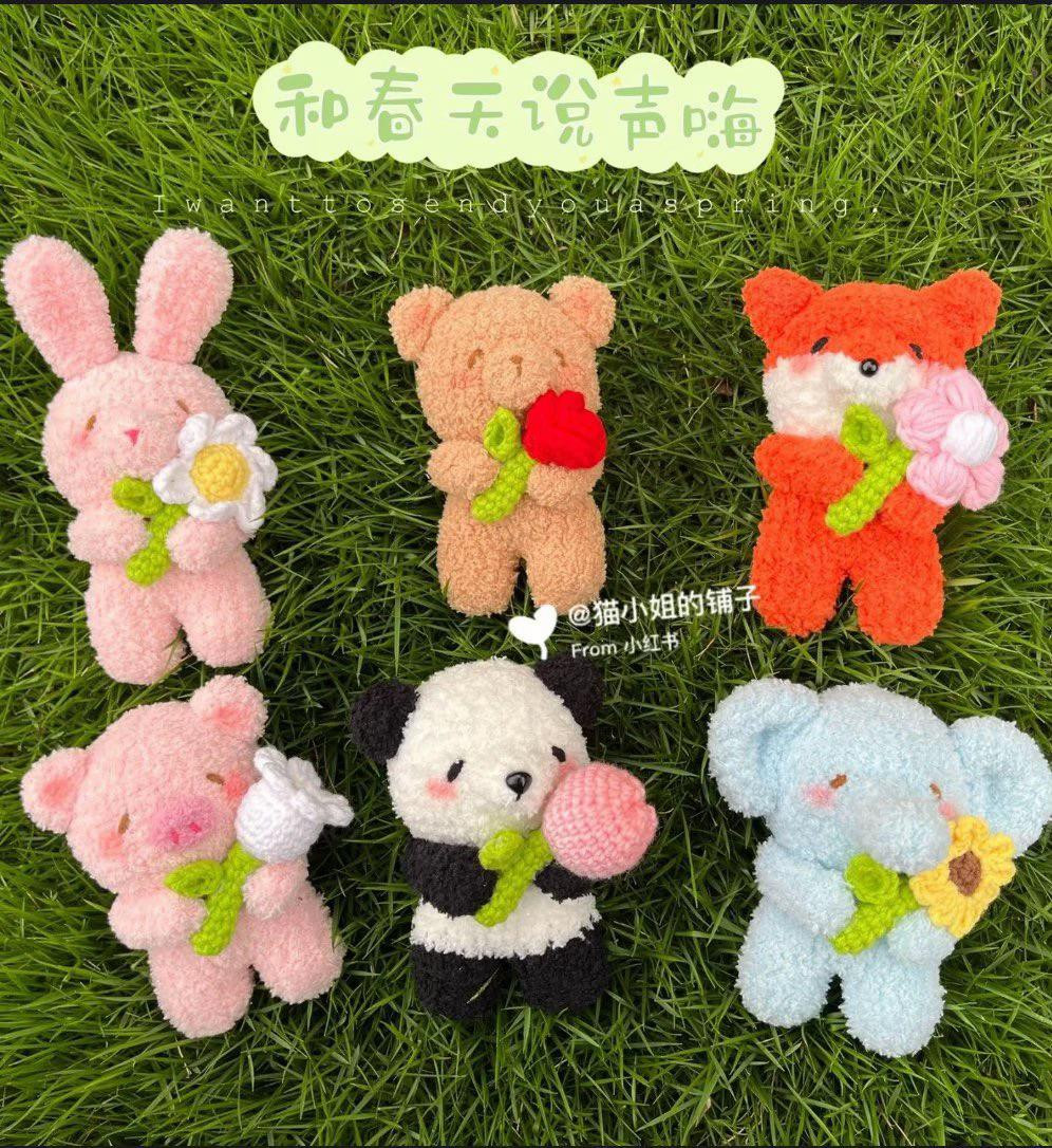 Gấu Trúc Bông Xù - Chart Móc Len Chi Tiết Từng Phần