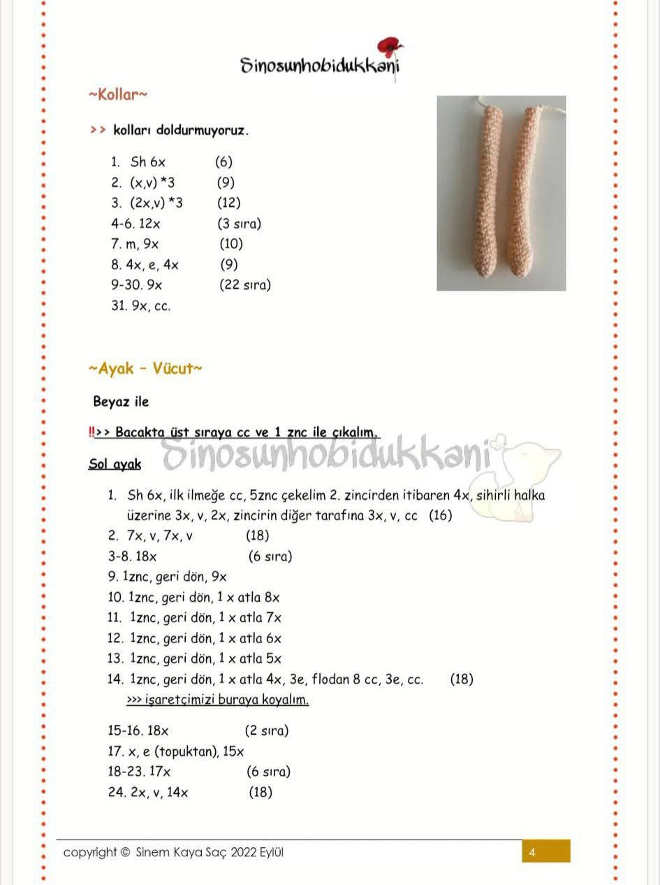 Gelinçik Elora Crochet Doll Pattern with Black Dress and Red Flower