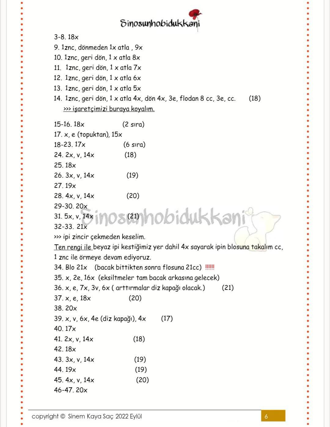 Gelinçik Elora Crochet Doll Pattern with Black Dress and Red Flower
