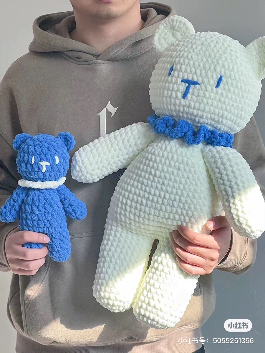 Giant Ice-lolly Bear Doll Crochet Pattern Chart