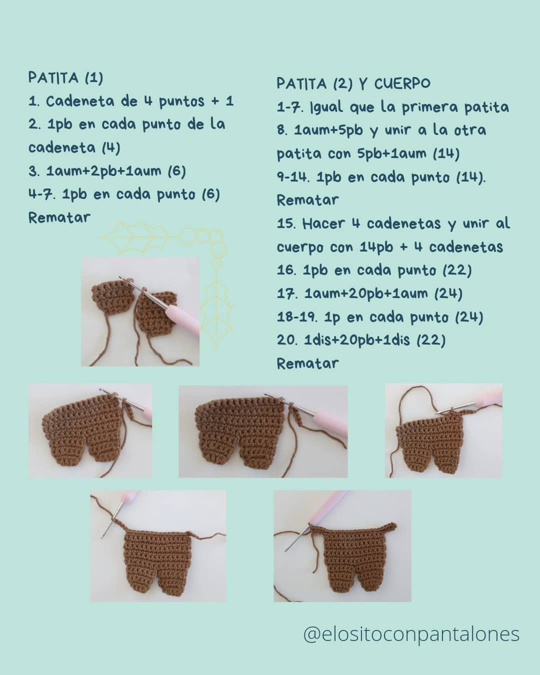 Ginger Bear Crochet Pattern: Step-by-Step Guide to Making Adorable Gingerbread Bears with Brown and White Yarn