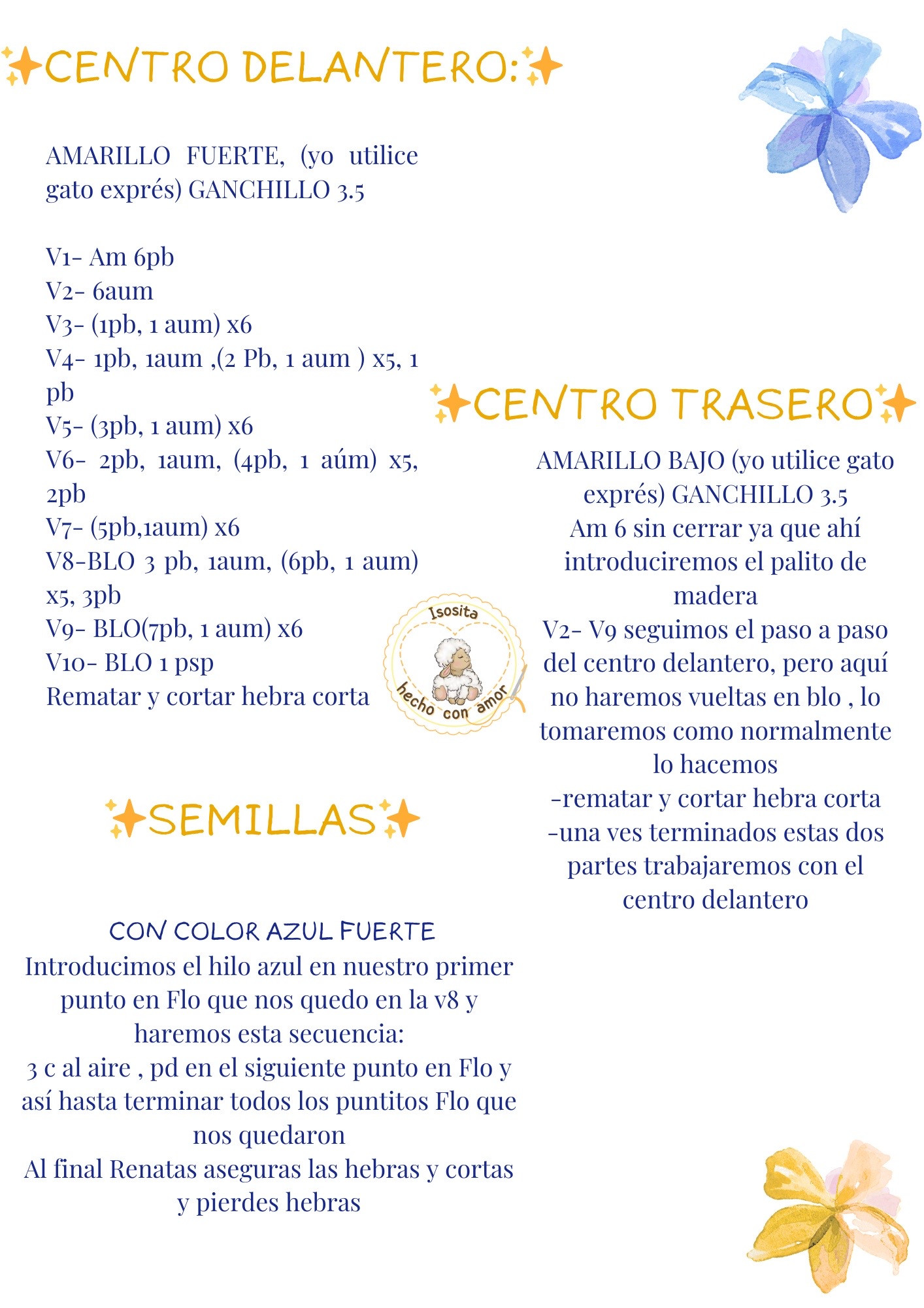 Girasol de la noche estrellada - Patrón Crochet Inspirado en Van Gogh