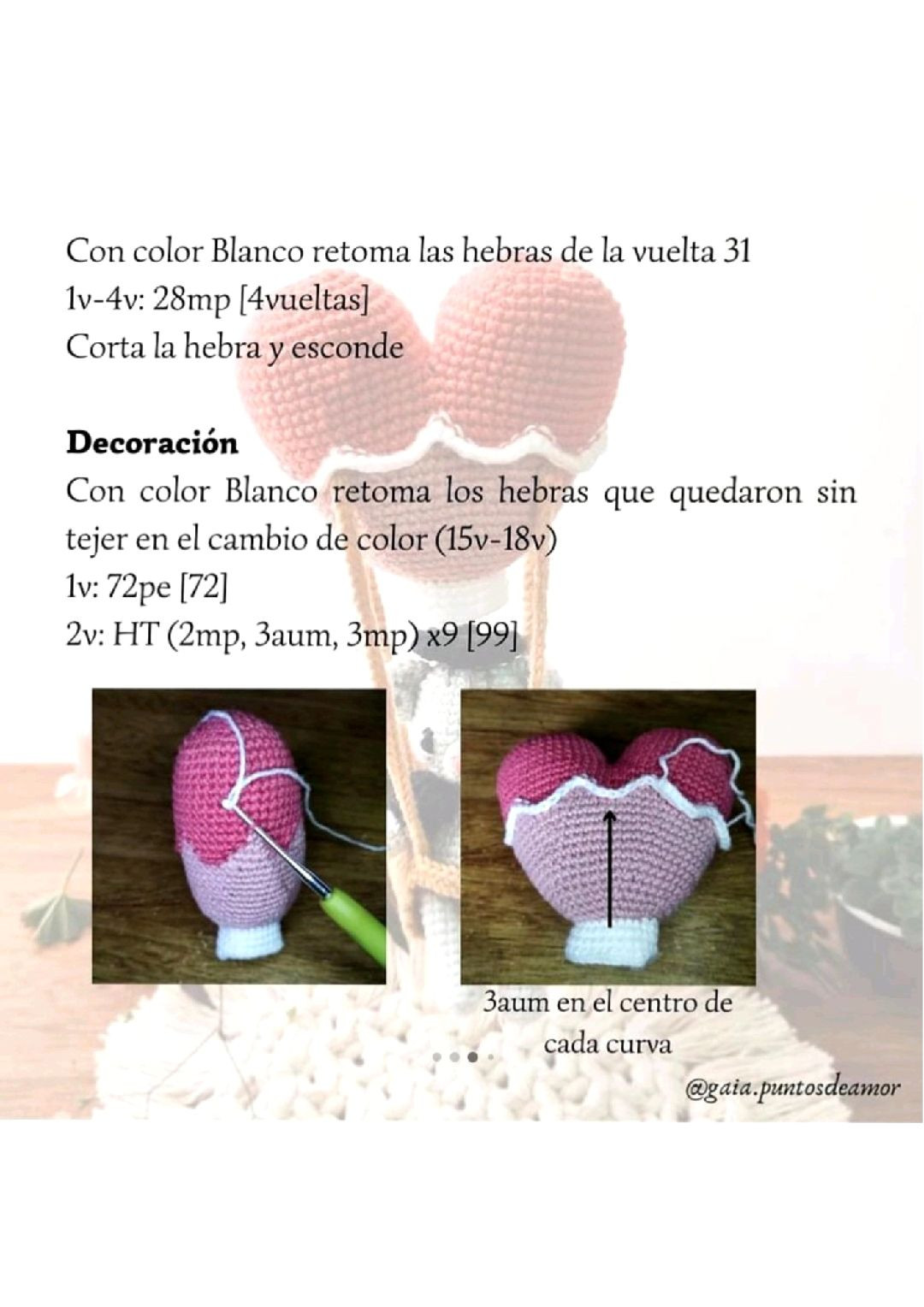 Globo Corazón: Patrón Gratis Amigurumi Gấu