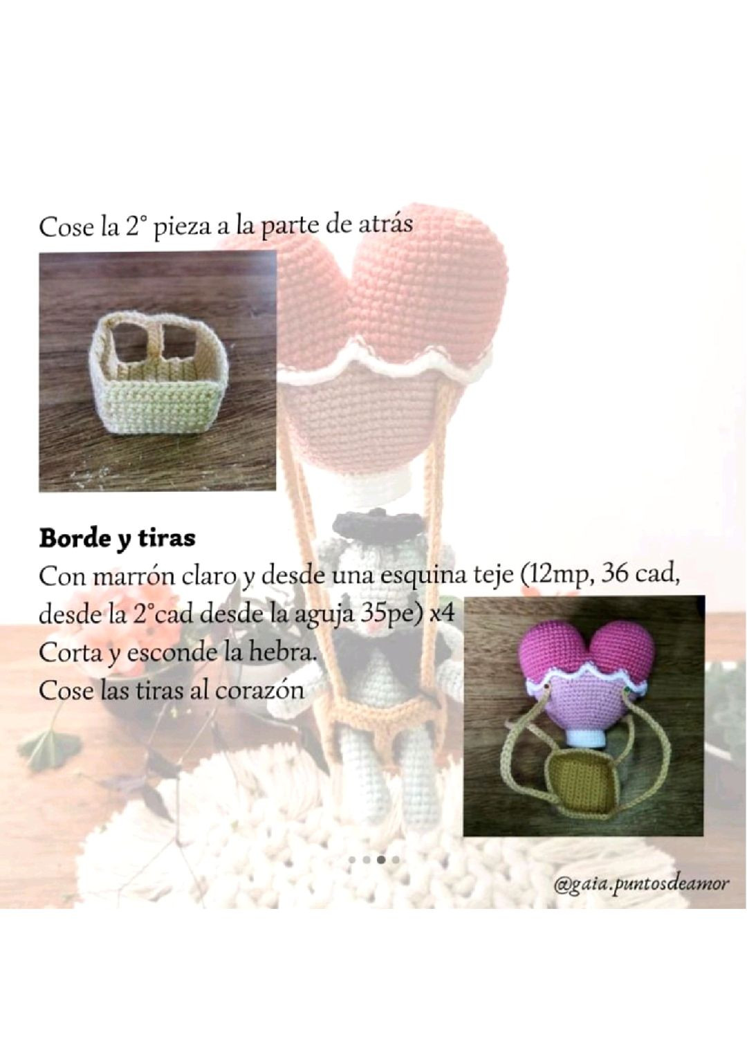 Globo Corazón: Patrón Gratis Amigurumi Gấu