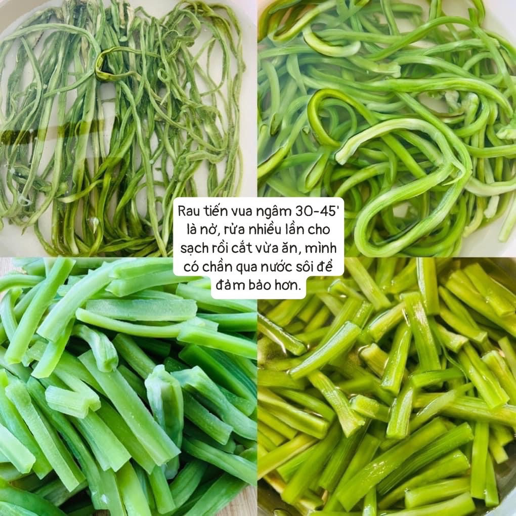 Gỏi rau tiến vua trộn tôm thịt, bò xào và cơm tôm cháy hành phi