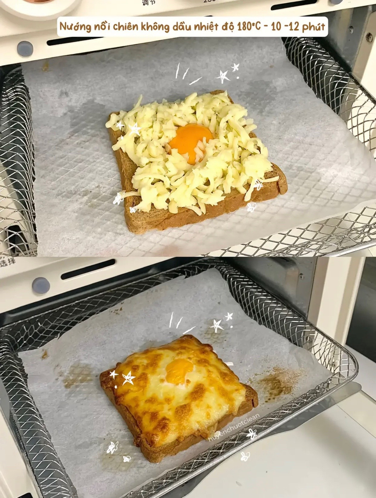 Gợi ý ăn sáng nhanh mà vẫn healthy chỉ với 3 nguyên liệu: Bánh mì ngũ cốc yến mạch, trứng và phô mai mozzarella nướng giòn