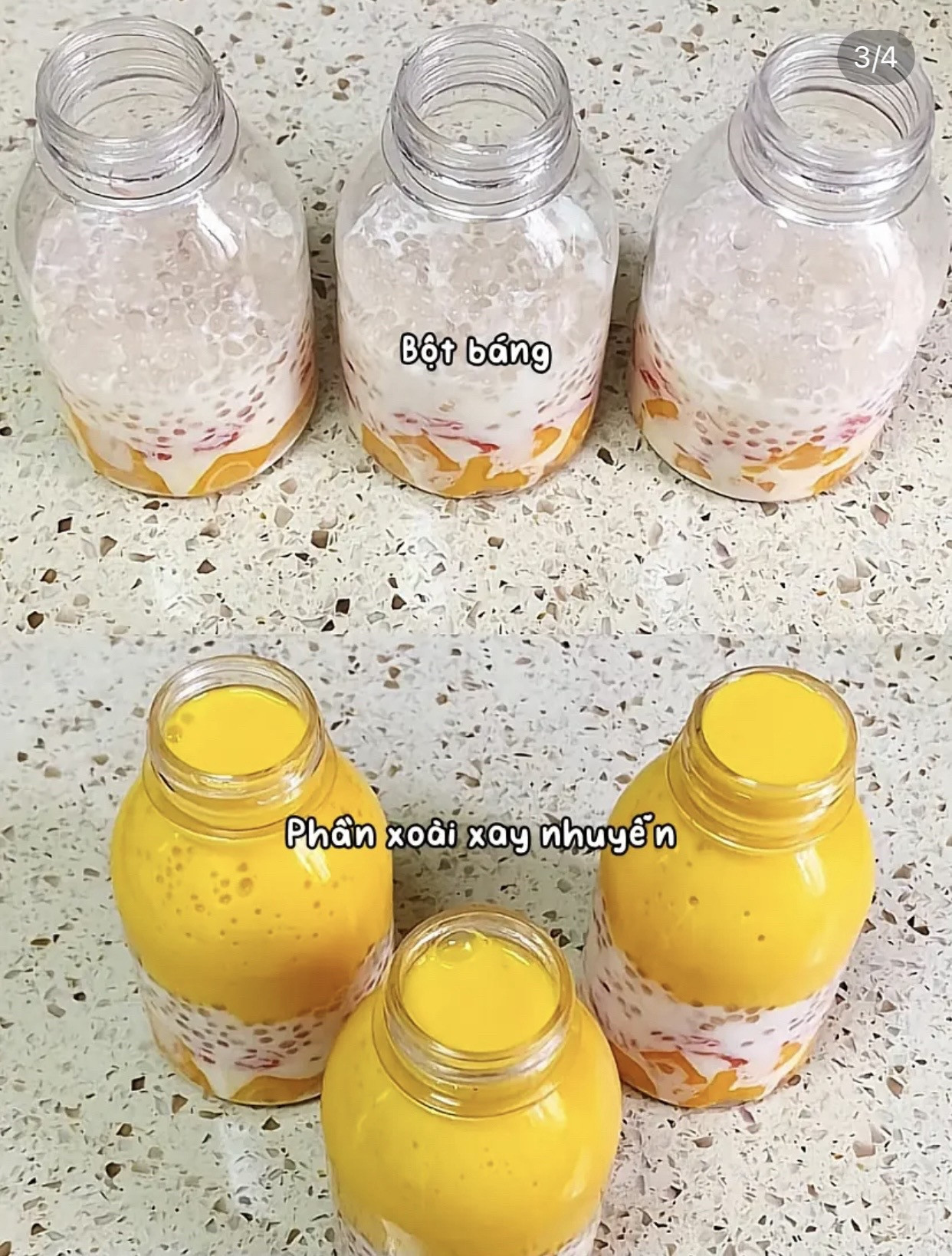 Gợi ý Smoothie xoài, bưởi và bột báng healthy, thơm ngon