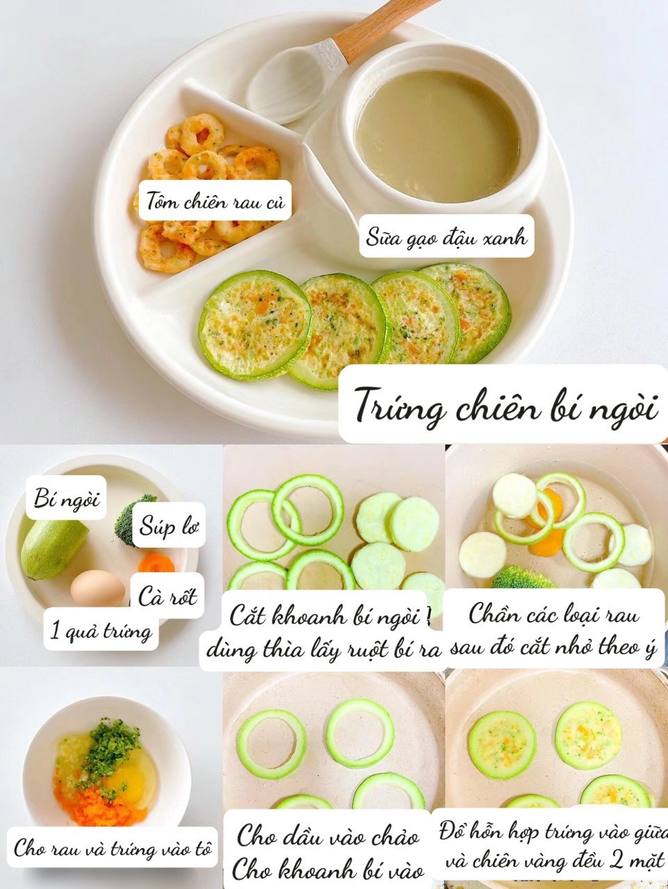 Gợi ý thực đơn bữa sáng cho bé: Khoai lang cuộn, Bánh bí ngô, Trứng tôm cuộn và khoai tây chiên