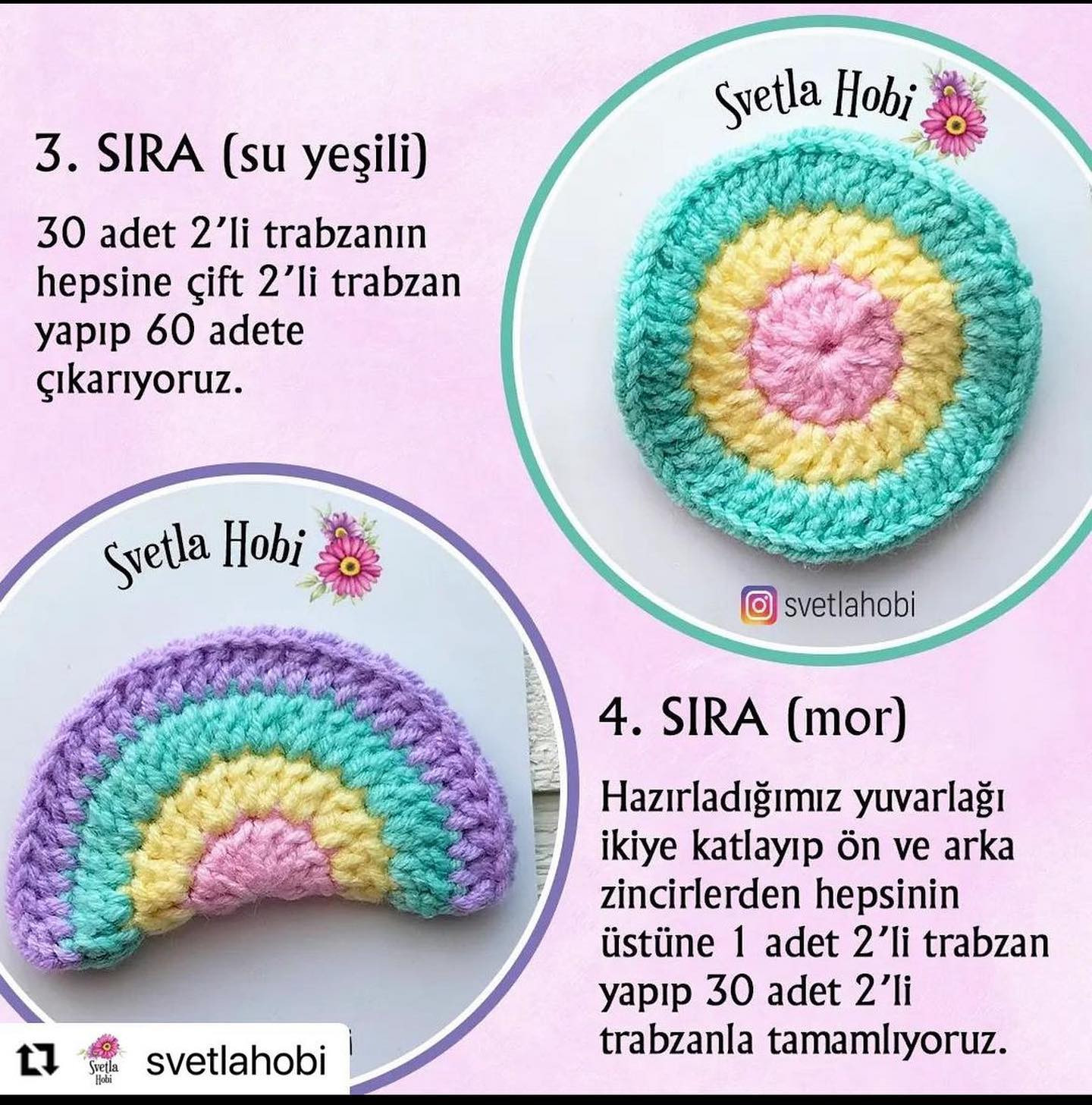 Gökkuşağı Toka Tarifi: Renkli Móc Len Cúc Lưng Cầu Vồng và Đám Mây