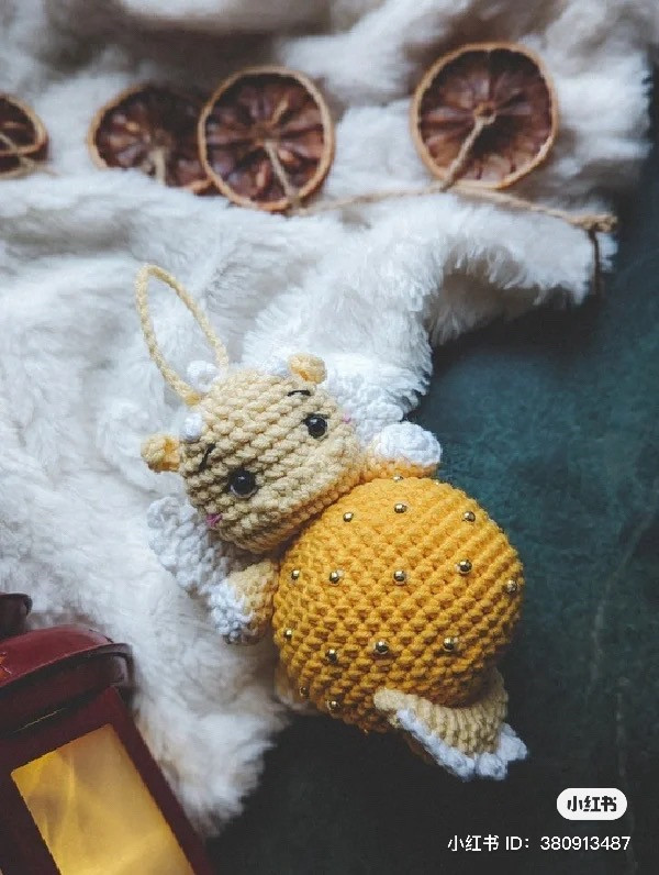 Golden Dragon Welcoming Spring Amigurumi Crochet Pattern