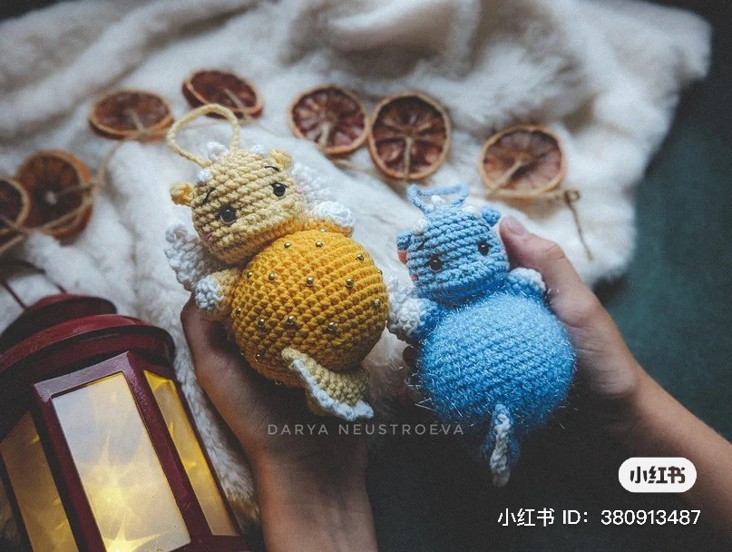 Golden Dragon Welcoming Spring Amigurumi Crochet Pattern
