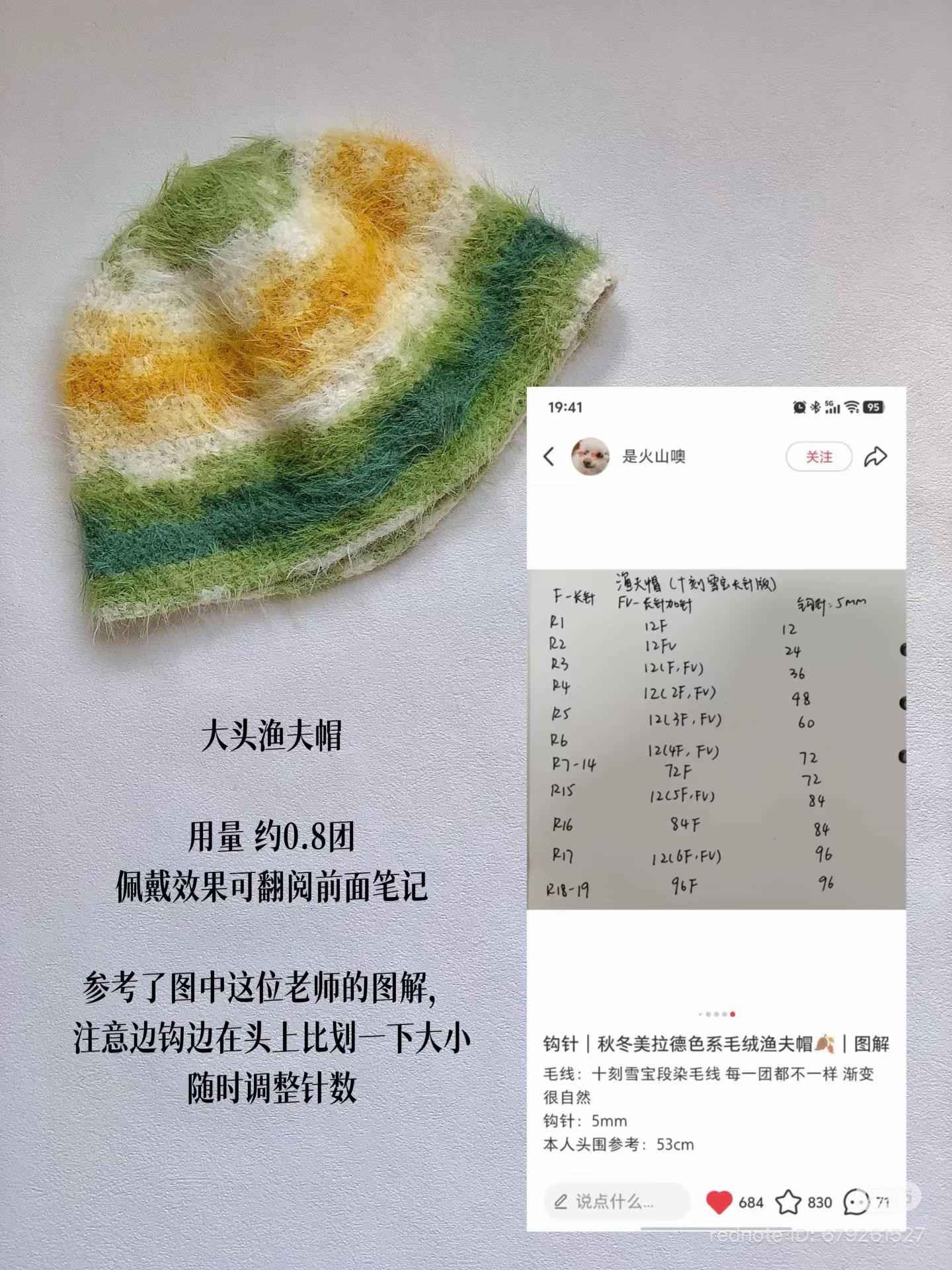 Gradient Mohair Crochet Set: Scarf, Hat, Necktie Pattern