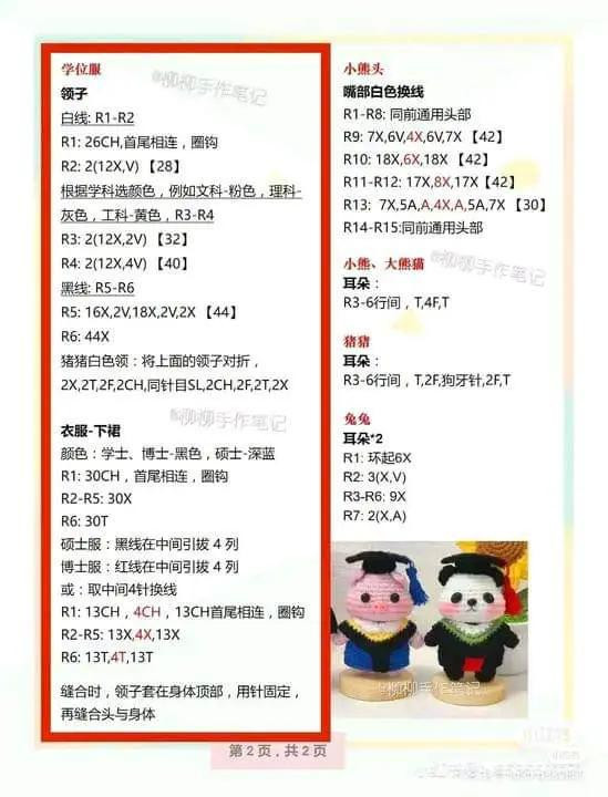 Graduation Crochet Doll Pattern: Amigurumi Student Keychain Tutorial with Written Instructions