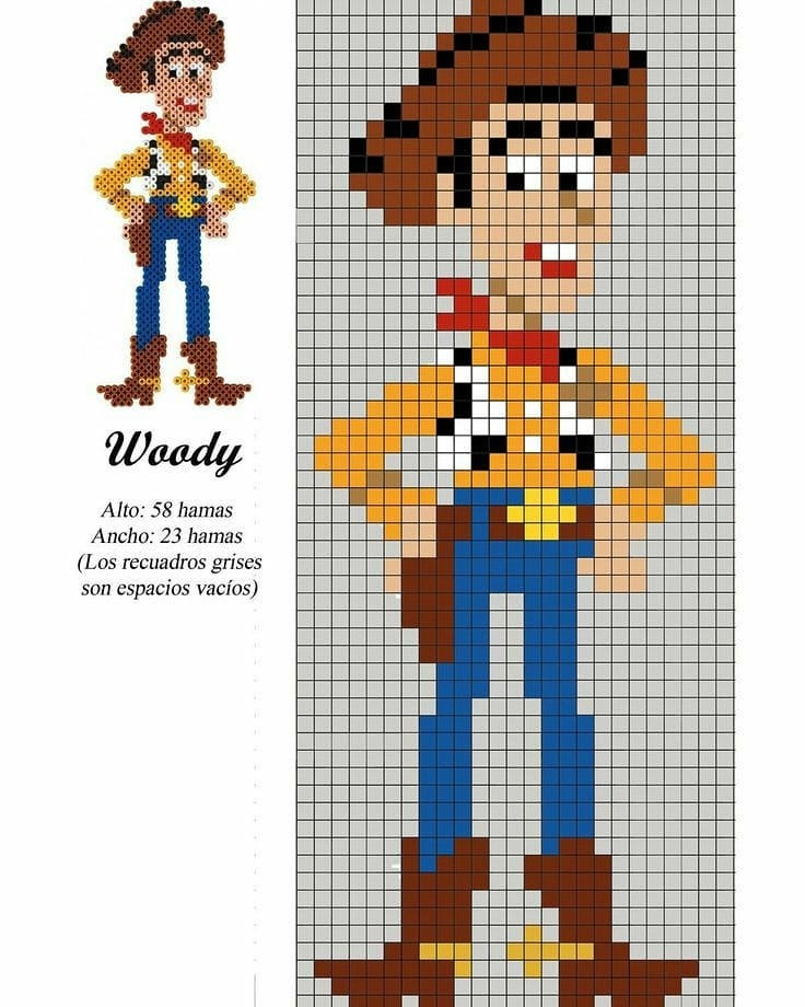 Gráfico de Punto de Cruz de Woody