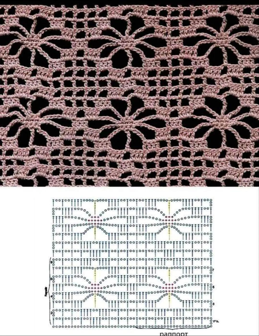 Gráfico Manta Crochet: Motivo Quadrado e Ponto Fantasia Zig Zag