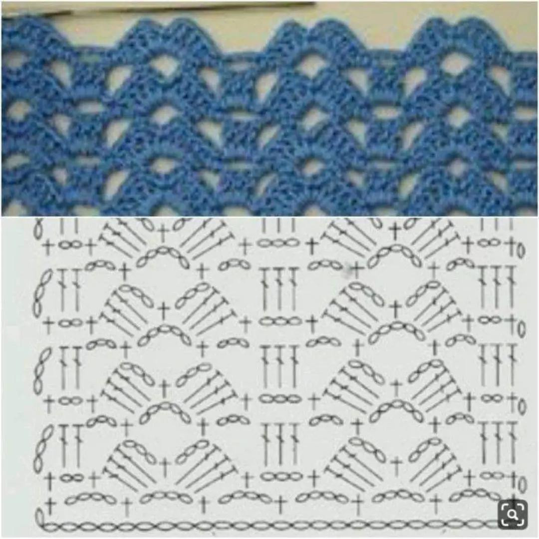 Gráfico Manta Crochet: Motivo Quadrado e Ponto Fantasia Zig Zag