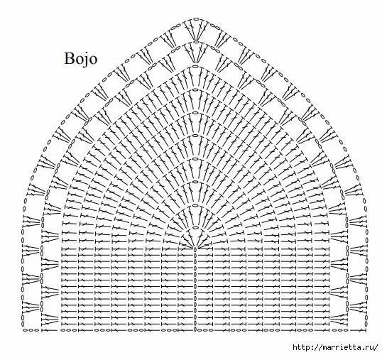 Gráficos de Crochê: Flor, Bojo, Coração, Quadradinhos e Folha