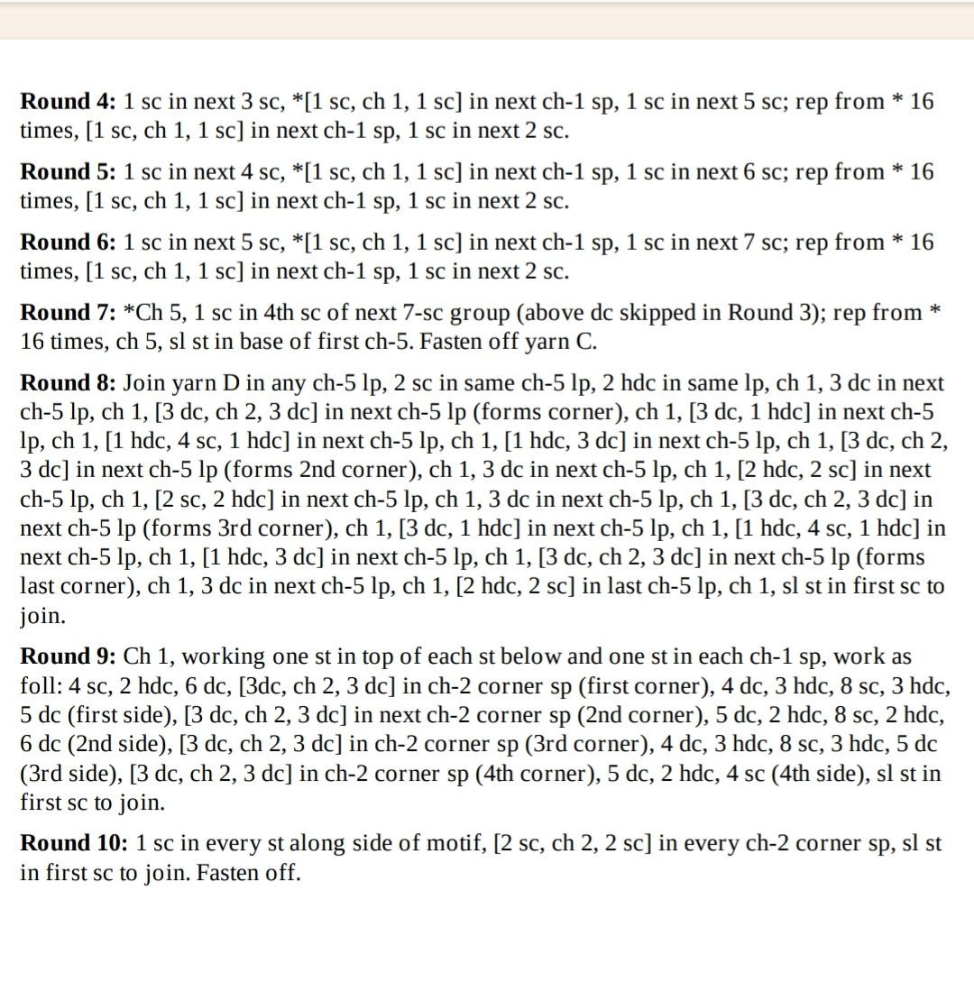 Granny Square Patterns: Fluted Flower, Spanish Lace & Fandango