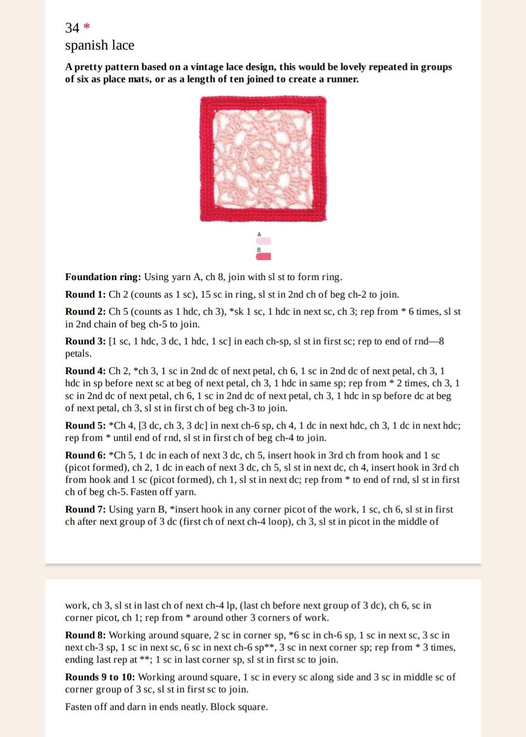 Granny Square Patterns: Fluted Flower, Spanish Lace & Fandango