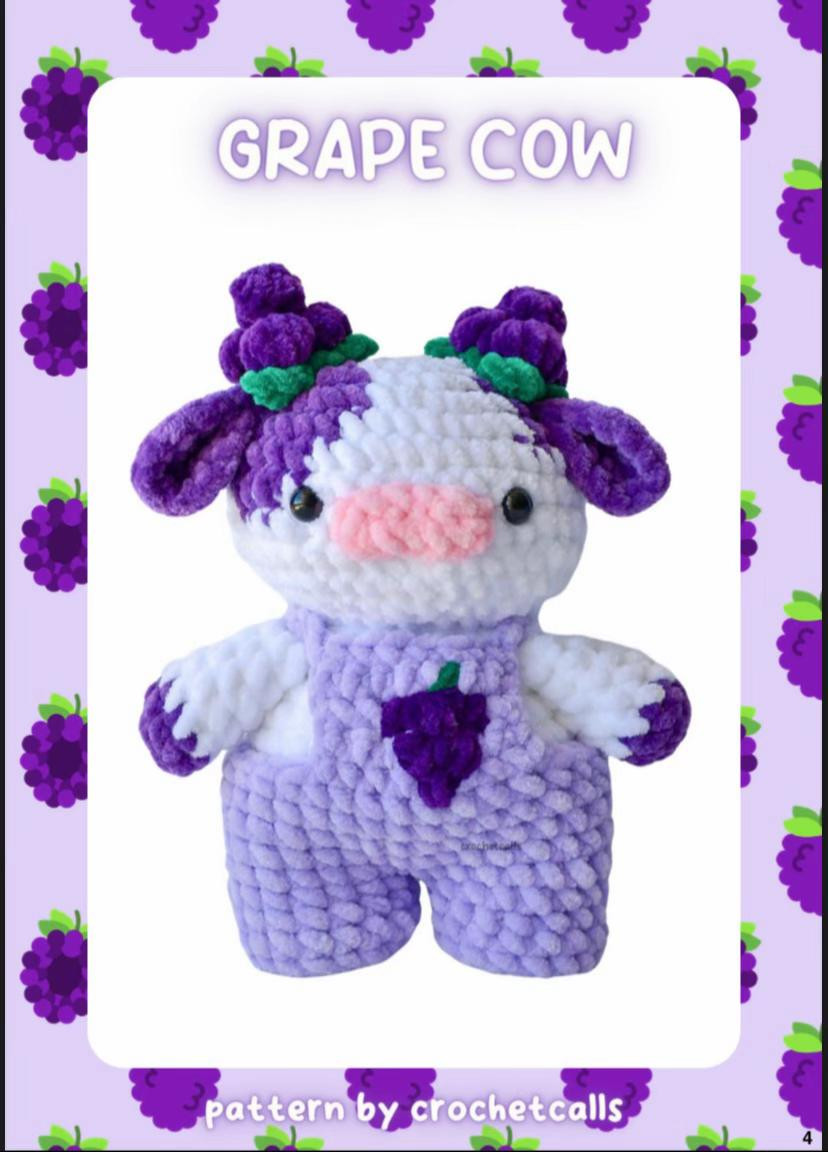 Grape Cow Amigurumi Crochet Pattern by Crochetcalls