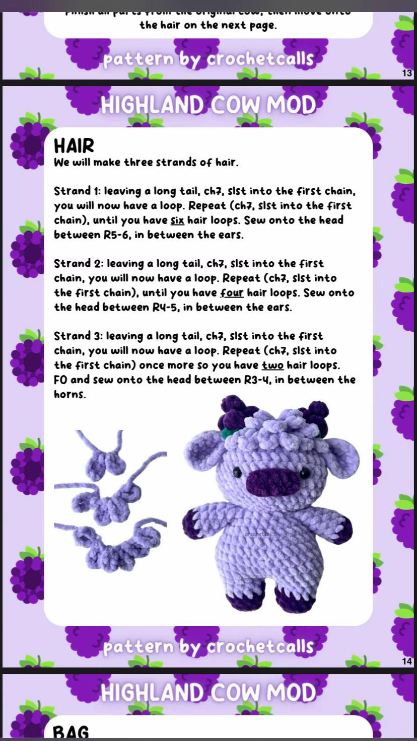 Grape Cow Amigurumi Crochet Pattern by Crochetcalls