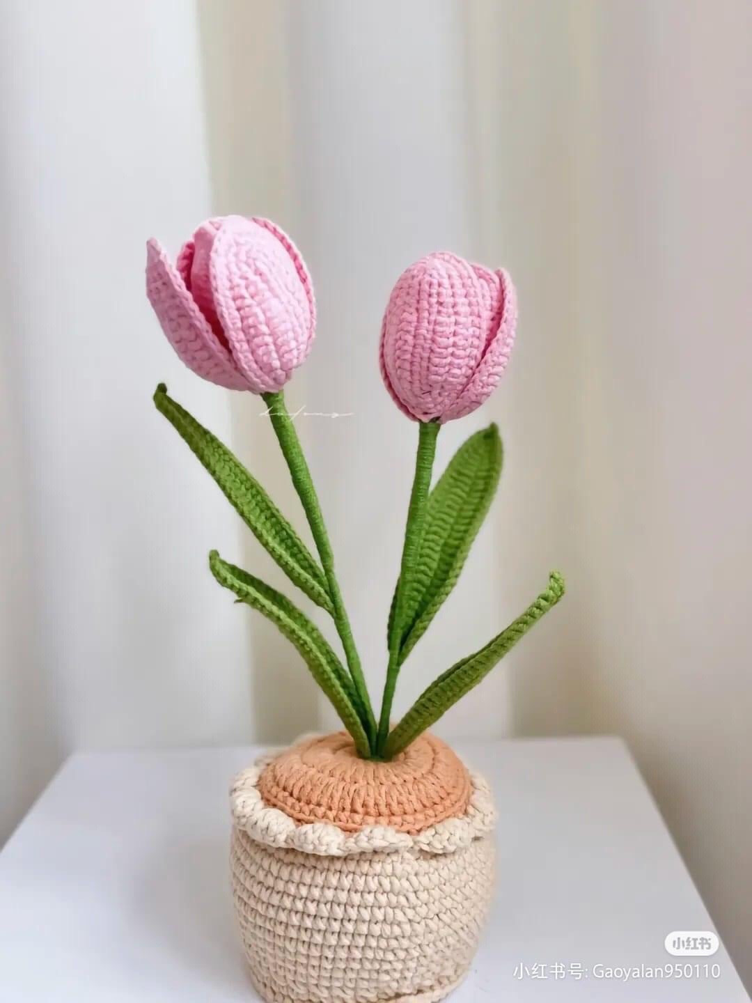 Grape Hyacinth Potted Plant Crochet Pattern Tutorial