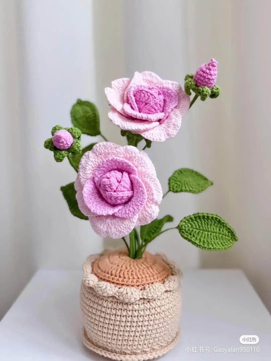 Grape Hyacinth Potted Plant Crochet Pattern Tutorial