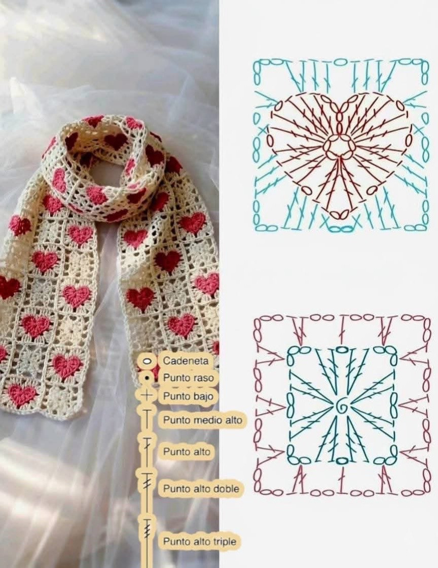 Green Crochet Bag with Cute Rabbit and Pattern Chart