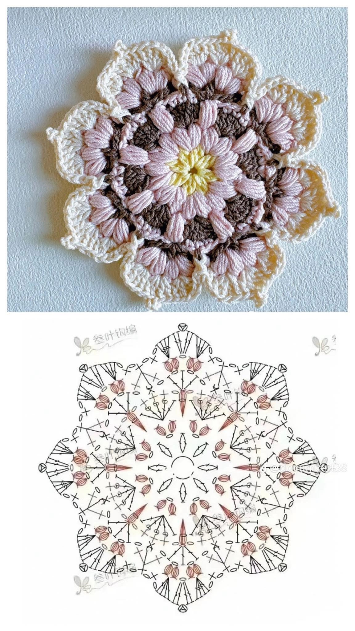 Green Crochet Bag with Cute Rabbit and Pattern Chart